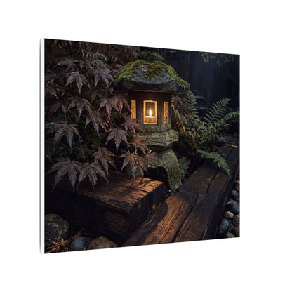 Moody Moonlit Garden Canvas Art - Shadow Zen Dark Japandi