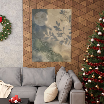 Winter Shadow Play Texture Wall Art Print | Cozy Decor
