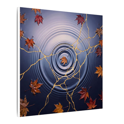 Kintsugi Water Ripple in Dawn | Gold Vein Canvas Art