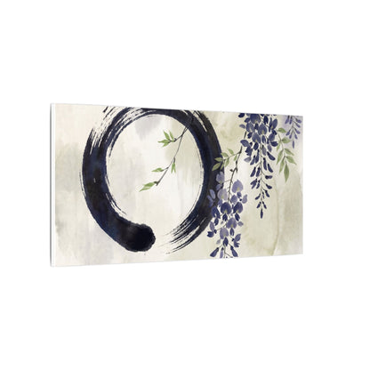 Wisteria Enso Canvas Art | Serene Zen Art