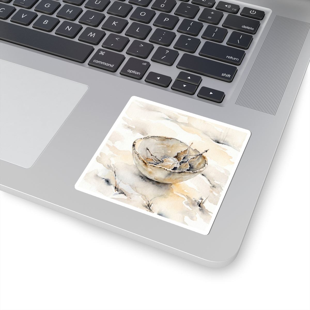 Winter Ceramic Bowl Watercolor Sticker | Earthy Decor Art Print