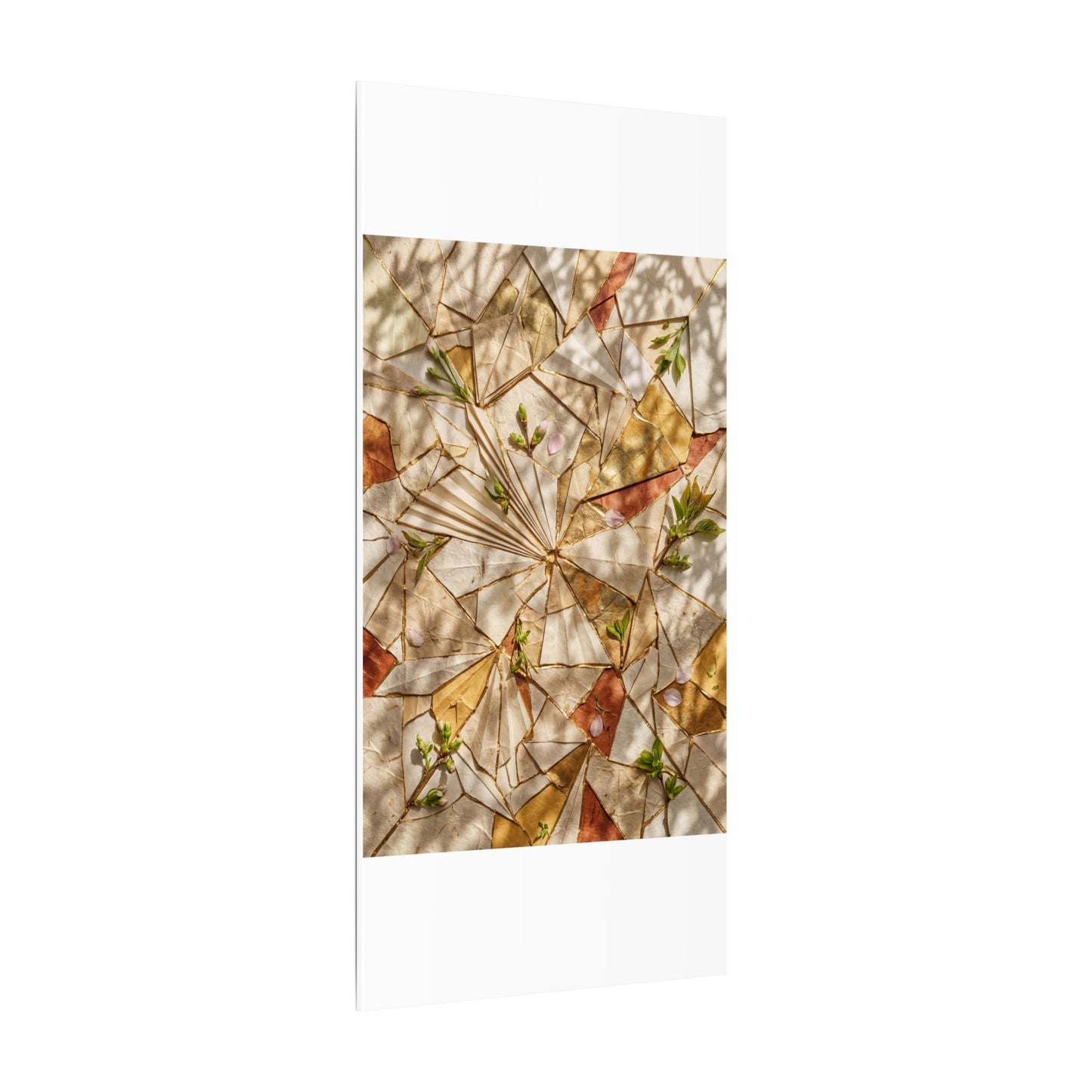 Resilient Paper Fold Canvas Art - Gold Repair Kintsugi