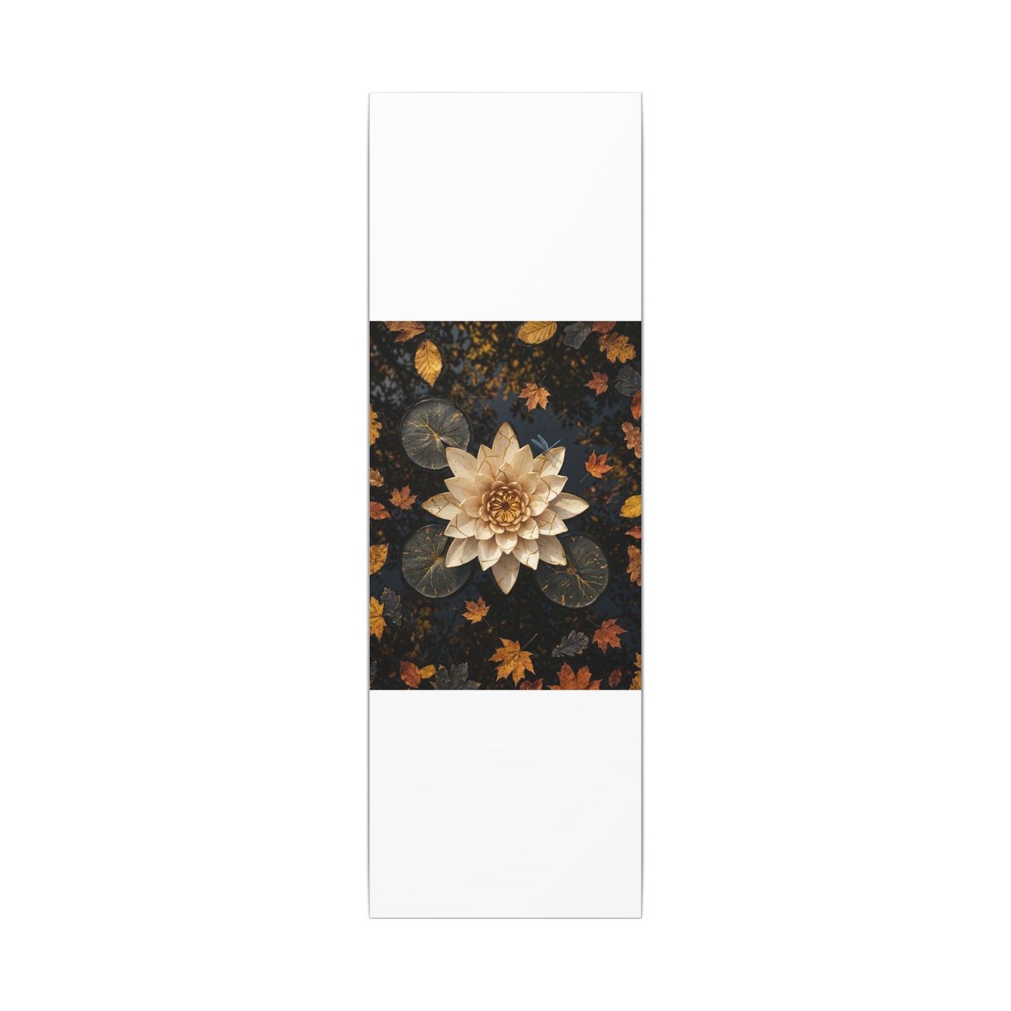 Kintsugi Lotus Flower in Dappled | Gold Repair Canvas Art