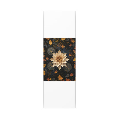 Kintsugi Lotus Flower in Dappled | Gold Repair Canvas Art
