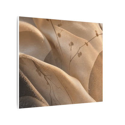Japandi Silk Drape in Golden Hour | Japanese Pattern Canvas Art