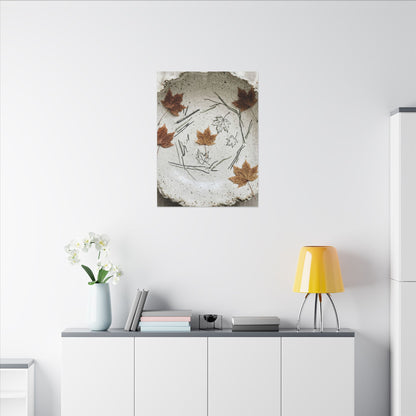 Ceramic Bowl Autumn Canvas Art | Japandi Elegant Design