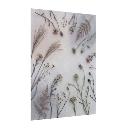 Dried Flowers Japanese Pattern Canvas Art | Elegant Japandi Art