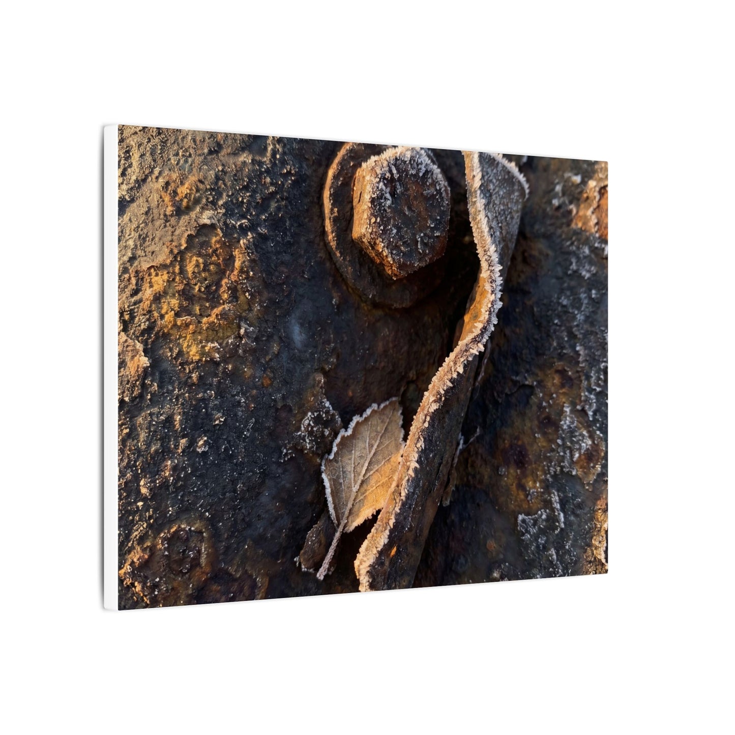 Moody Rust Patina Canvas Art - Moody Minimal Dark Japandi