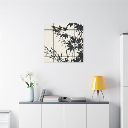 Shoji Screen Canvas Art | Summer Japandi Minimal Line Art
