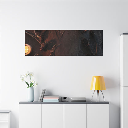 Dried Flowers Canvas Art | Winter Dark Japandi Moody Minimal Art