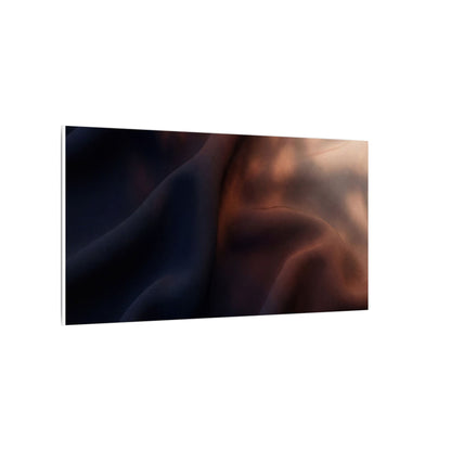 Dark Japandi Silk Drape in Dawn | Shadow Zen Canvas Art