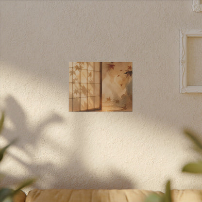 Candlelight Shoji Screen Canvas Art - Japandi Ma