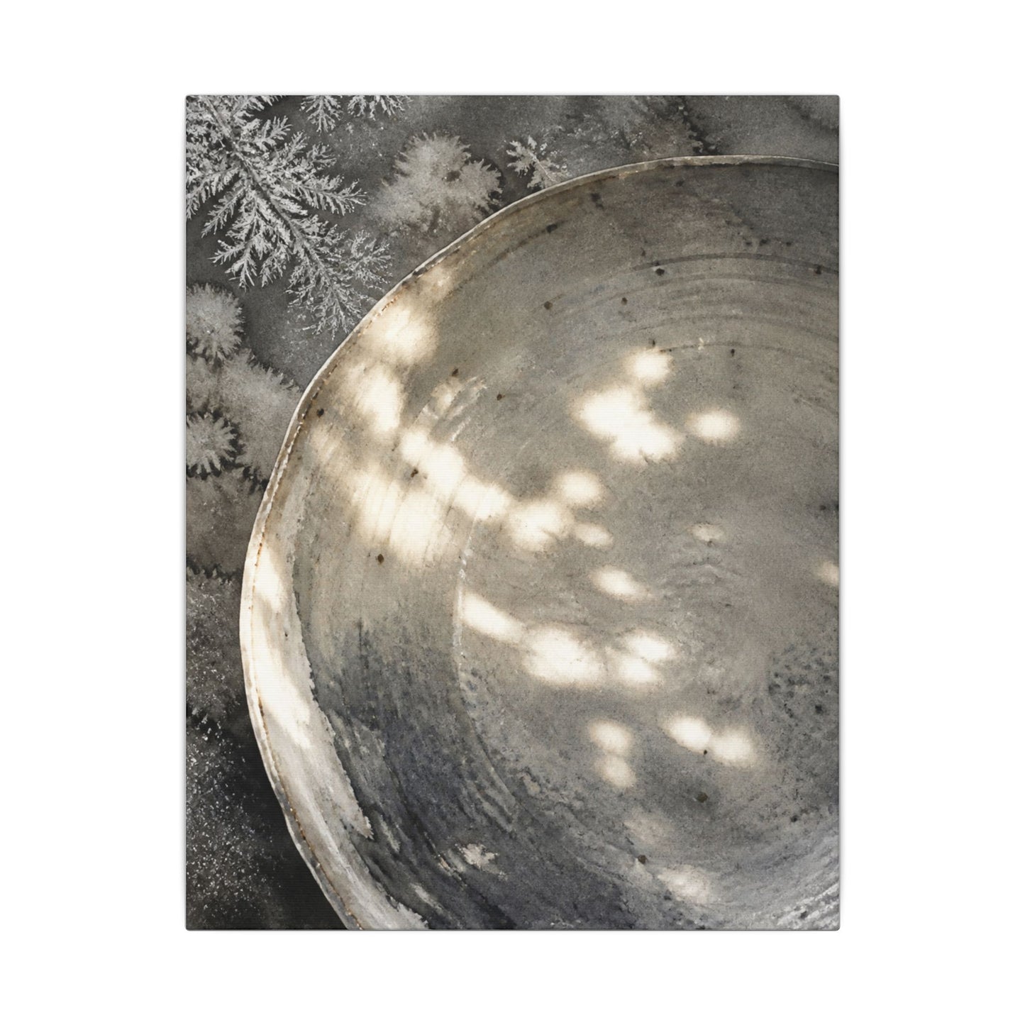 Ceramic Bowl Watercolor Canvas Art | Warm Japandi Art