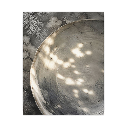 Ceramic Bowl Watercolor Canvas Art | Warm Japandi Art