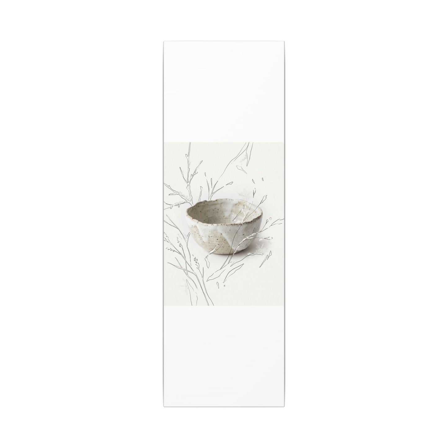 Neutral Ceramic Bowl Canvas Art - Minimal Line Japandi