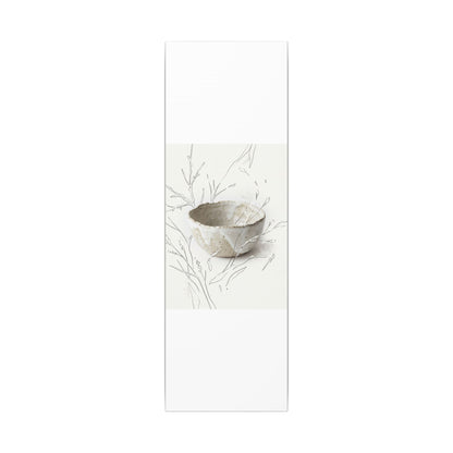Neutral Ceramic Bowl Canvas Art - Minimal Line Japandi