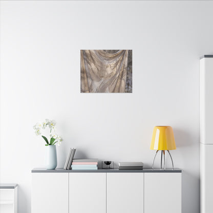 Ma Silk Drape Canvas Art - Japandi Japanese Pattern