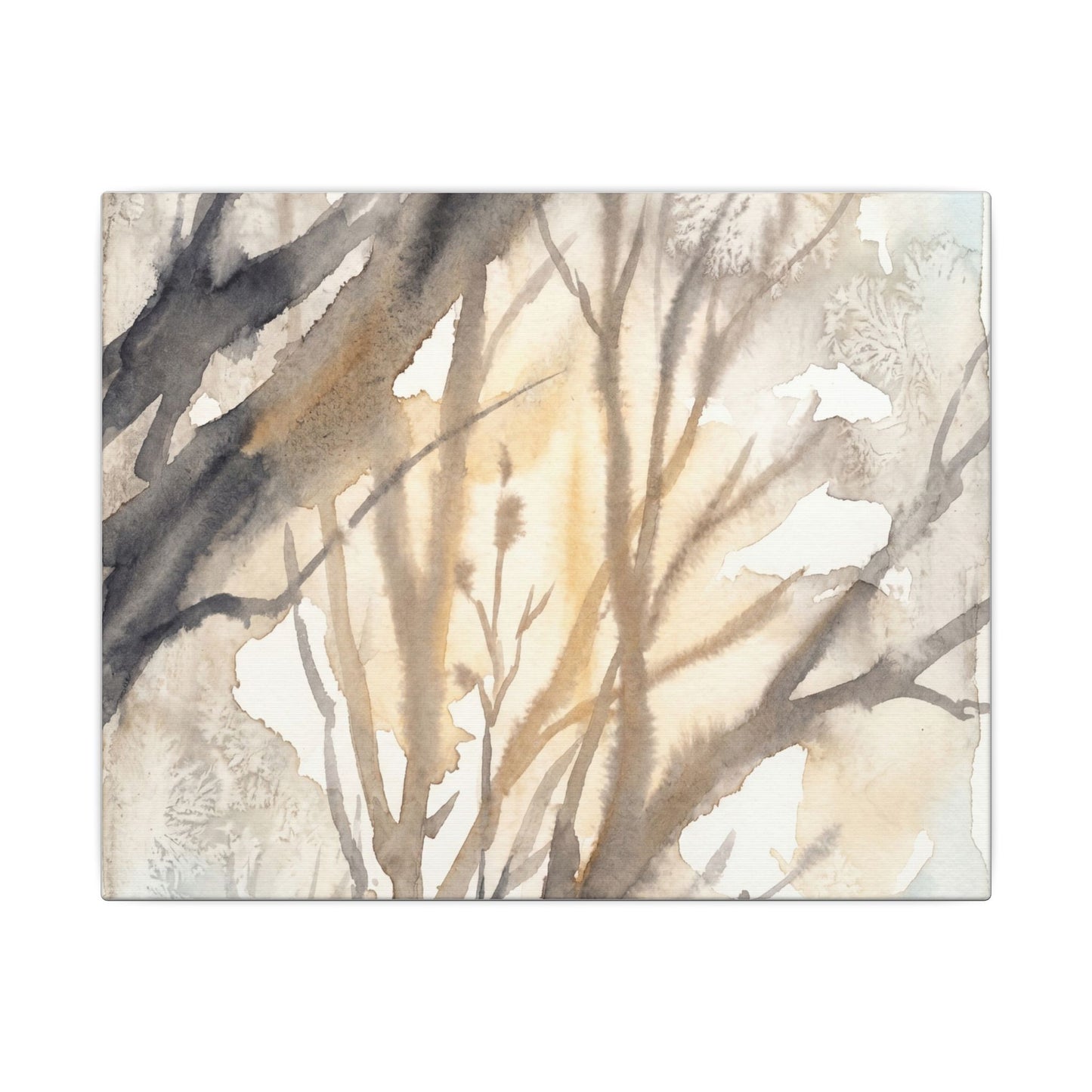 Ma Shadow Play Canvas Art - Japandi Watercolor