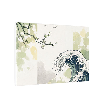 Spring Ocean Wave Ukiyo E Inspired Canvas Art | Serene Decor