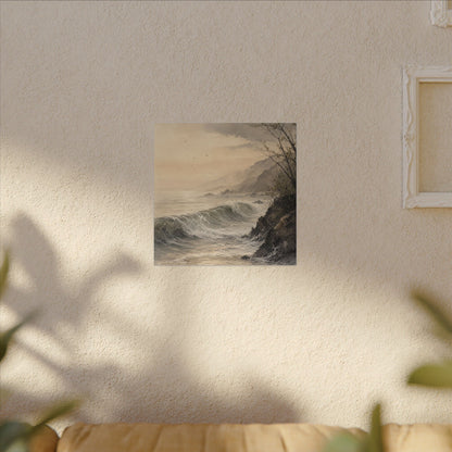 Ocean Wave Spring Canvas Art | Japandi Elegant Design