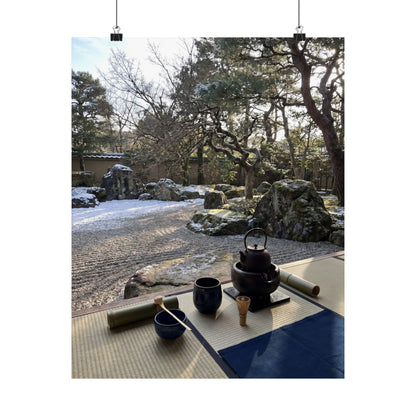 Ma Tea Ceremony Wall Art Print - Zen Karesansui