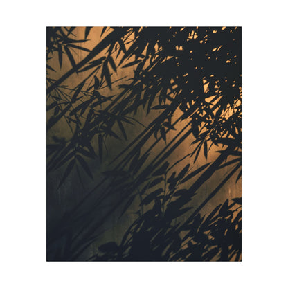 Sophisticated Shadow Play Canvas Art - Shadow Zen Dark Japandi