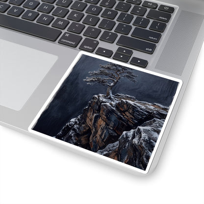 Dawn Pine Tree Sticker - Dark Japandi Fukinsei