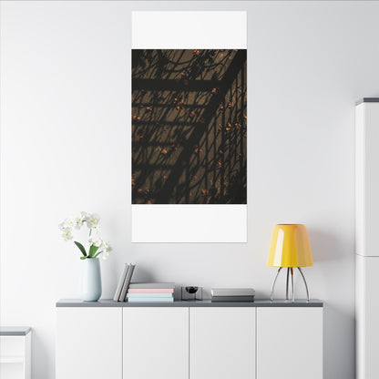 Shadow Play Canvas Art | Autumn Dark Japandi Moody Minimal Art