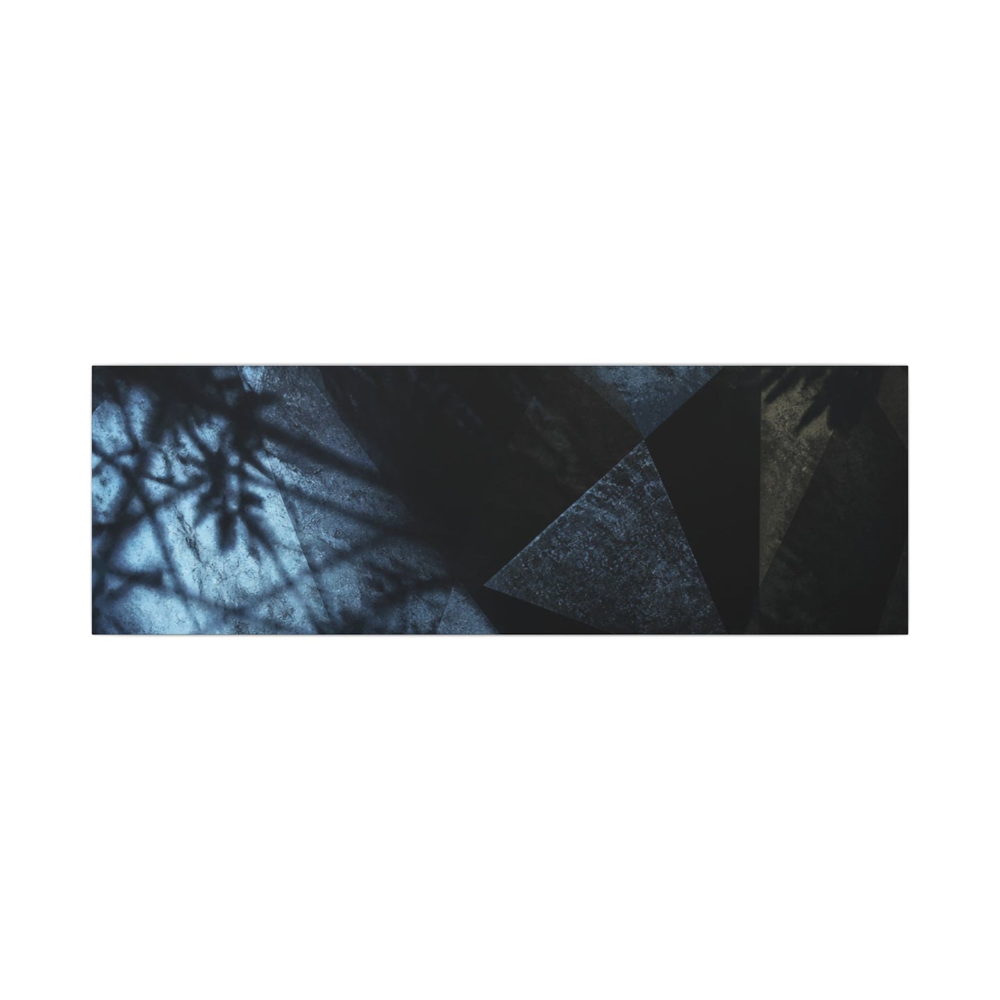 Shadow Play Winter Canvas Art | Dark Japandi Luxurious Design