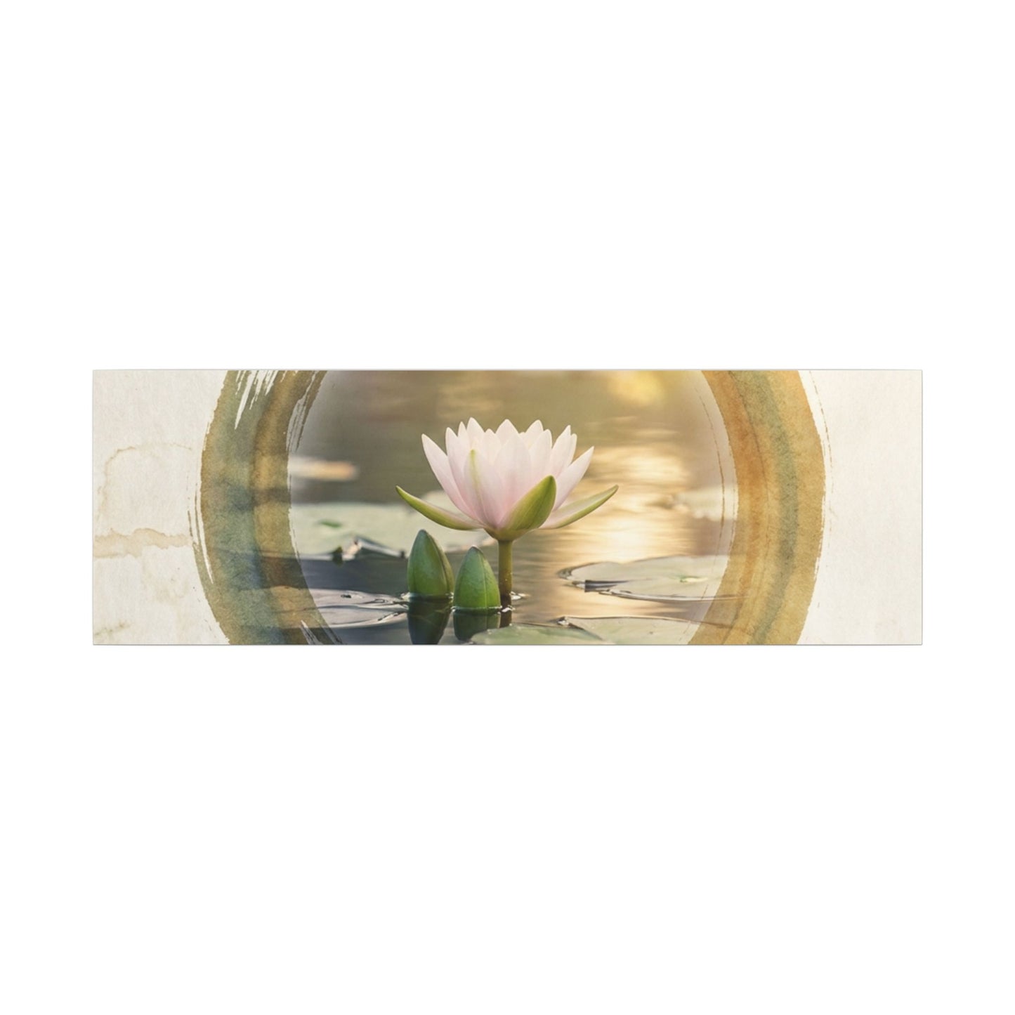 Peaceful Lotus Flower Canvas Art - Enso Zen