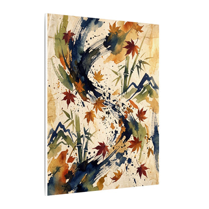 Golden Hour Ink Brushstroke Canvas Art - Zen Shibui