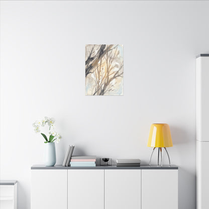 Ma Shadow Play Canvas Art - Japandi Watercolor
