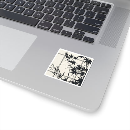 Golden Hour Shoji Screen Sticker - Japandi Mono No Aware