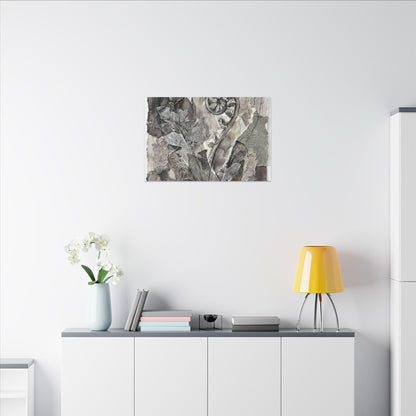 Japandi Fern Unfurling in Overcast | Texture Canvas Art