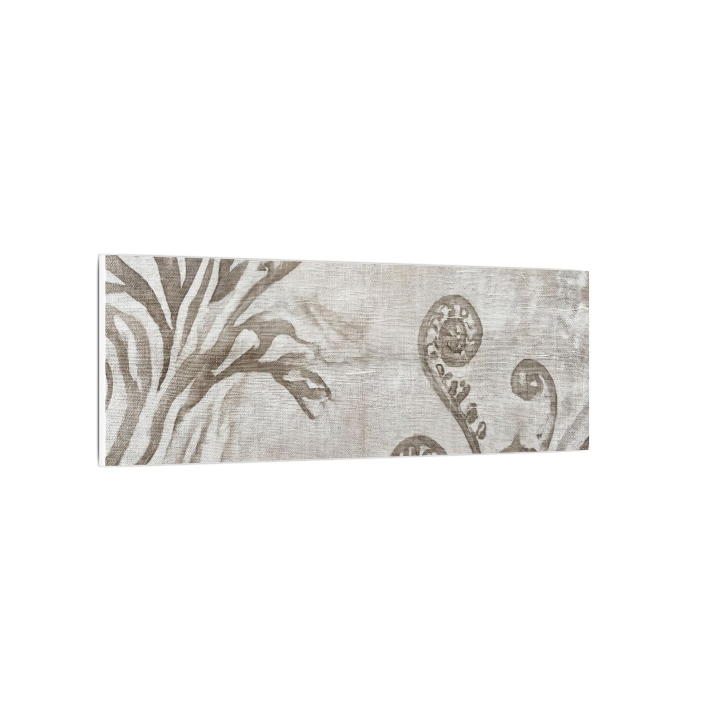 Japandi Fern Unfurling in Overcast | Japanese Pattern Canvas Art