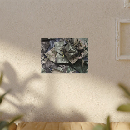 Shibui Paper Fold Canvas Art - Japandi Japanese Pattern