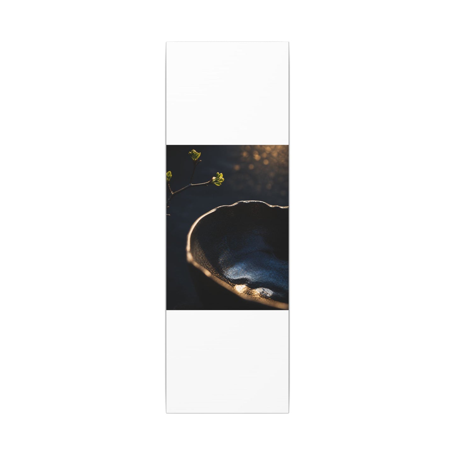 Ma Ceramic Bowl Canvas Art - Dark Japandi Shadow Zen