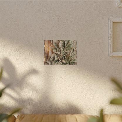 Japandi Paper Fold in Candlelight | Texture Canvas Art