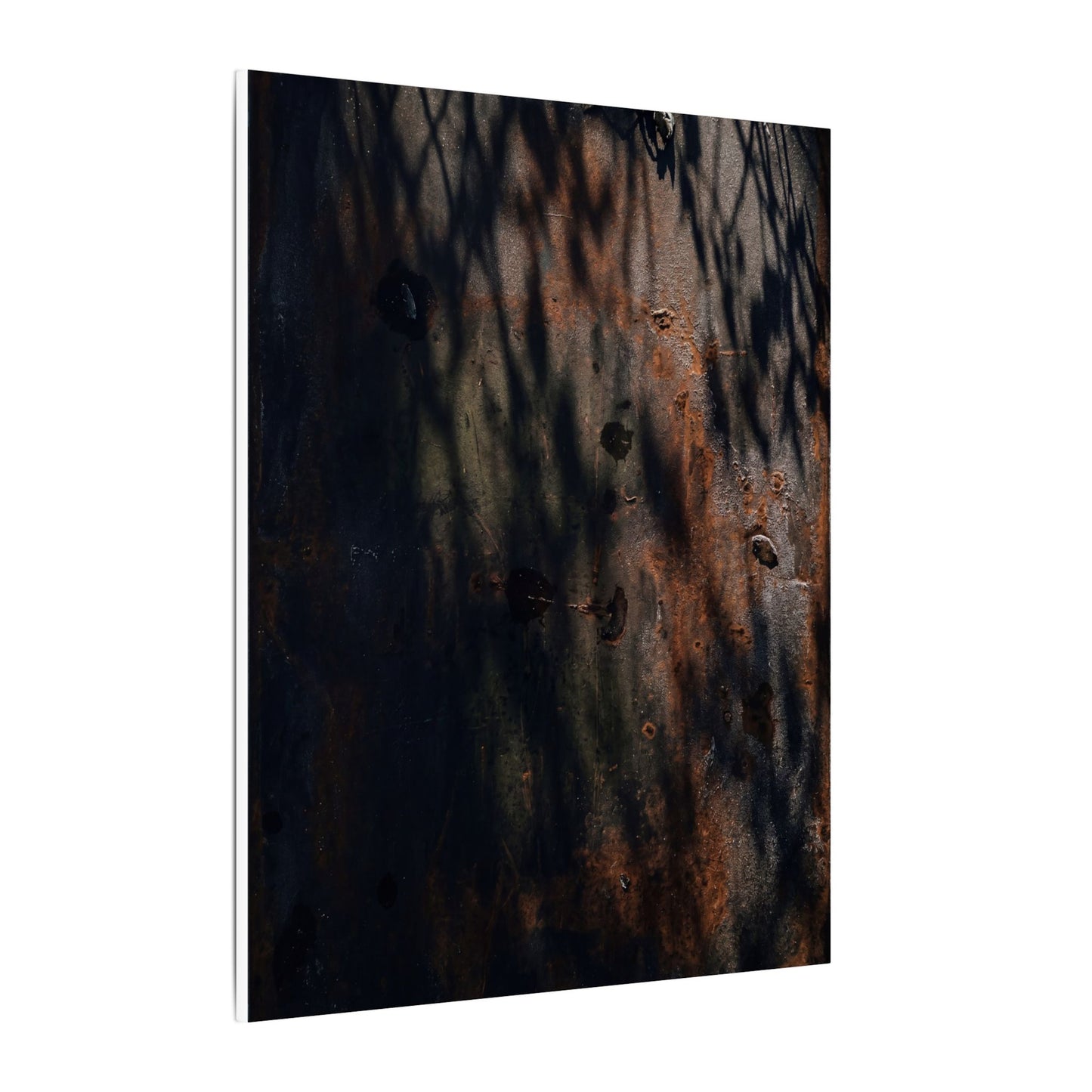 Rust Patina Shadow Zen Canvas Art | Luxurious Dark Japandi Art
