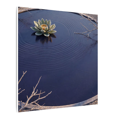Lotus Flower Canvas Art | Winter Zen Karesansui Art