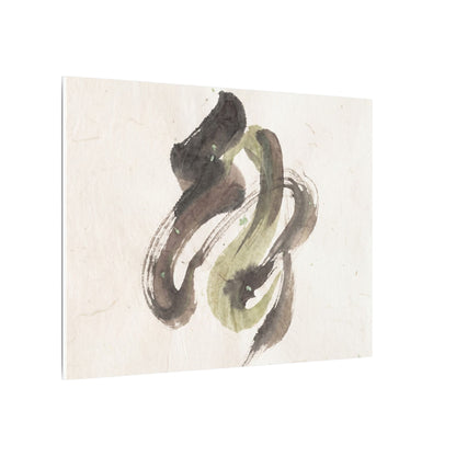 Ink Brushstroke Canvas Art | Spring Japandi Japanese Pattern Art
