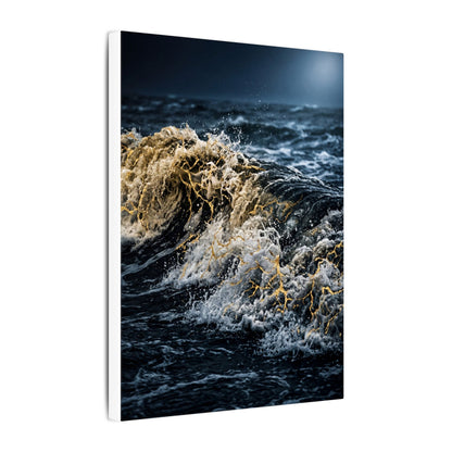 Ocean Wave Winter Canvas Art | Kintsugi Artful Design
