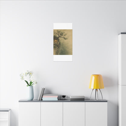 Spring Pine Tree Minimal Line Canvas Art | Earthy Decor