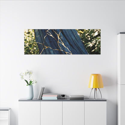 Resilient Silk Drape Canvas Art - Gold Repair Kintsugi