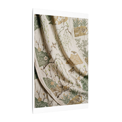 Silk Drape Canvas Art | Spring Japandi Japanese Pattern Art