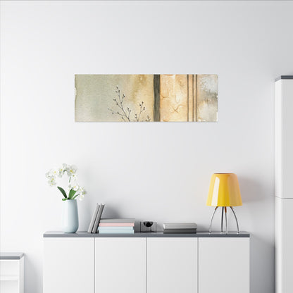 Ma Shoji Screen Canvas Art - Japandi Watercolor