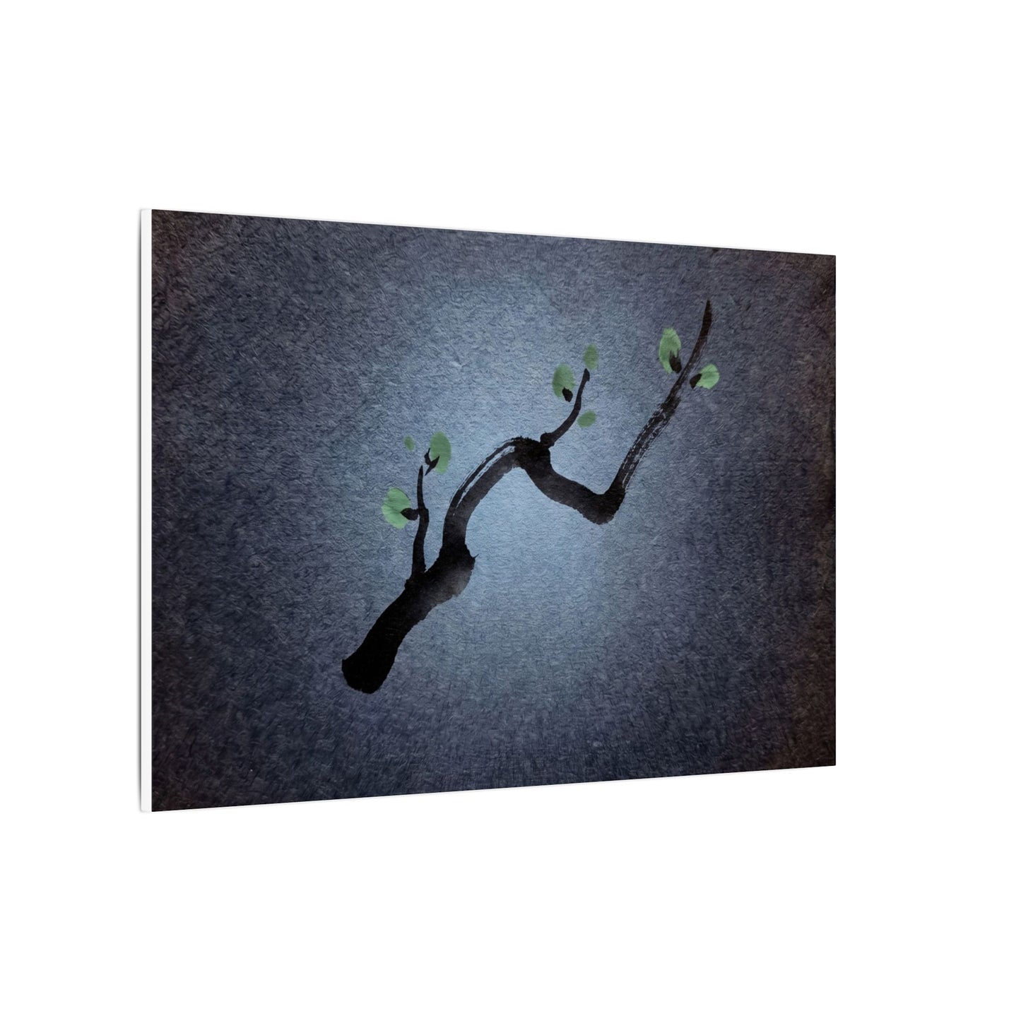 Ink Brushstroke Canvas Art | Spring Dark Japandi Moody Minimal Art