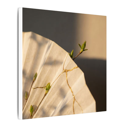 Paper Fold Gold Vein Canvas Art | Healing Kintsugi Art