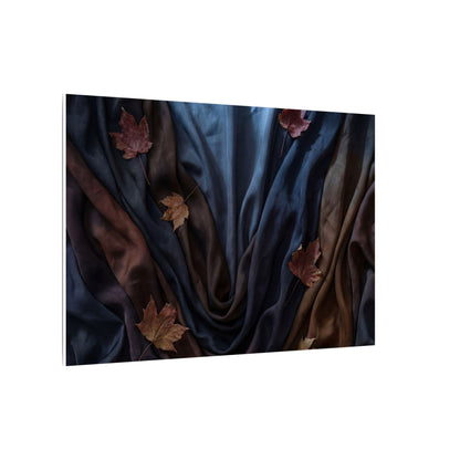 Silk Drape Canvas Art | Autumn Dark Japandi Moody Minimal Art