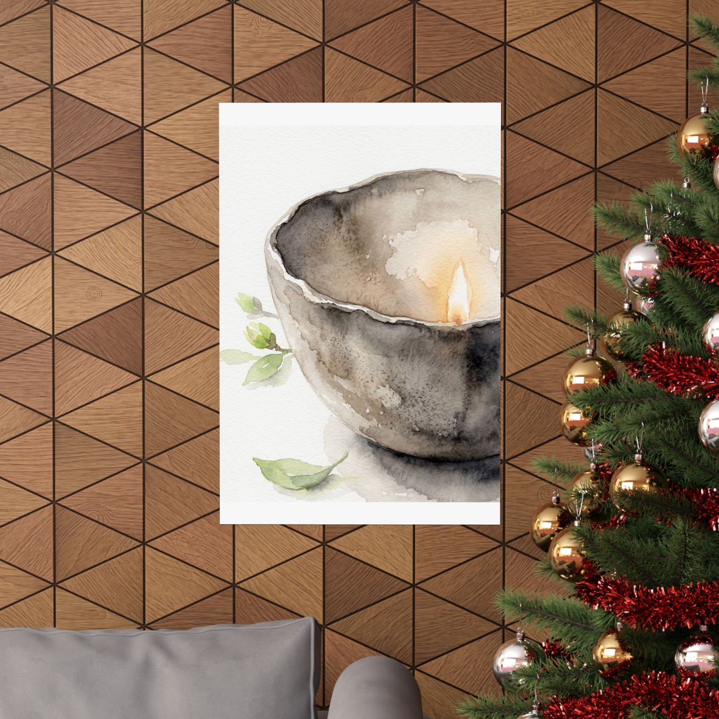 Spring Ceramic Bowl Watercolor Wall Art Print | Earthy Decor